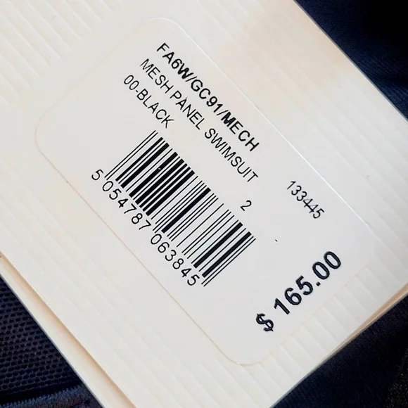 NWT Ted Baker Mesh Panel One Piece Halter Swimsuit in Black 6 - Picture 9 of 11